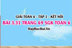Giải bài 3.31 trang 69 Toán 6 Tập 1 SGK Kết nối tri thức